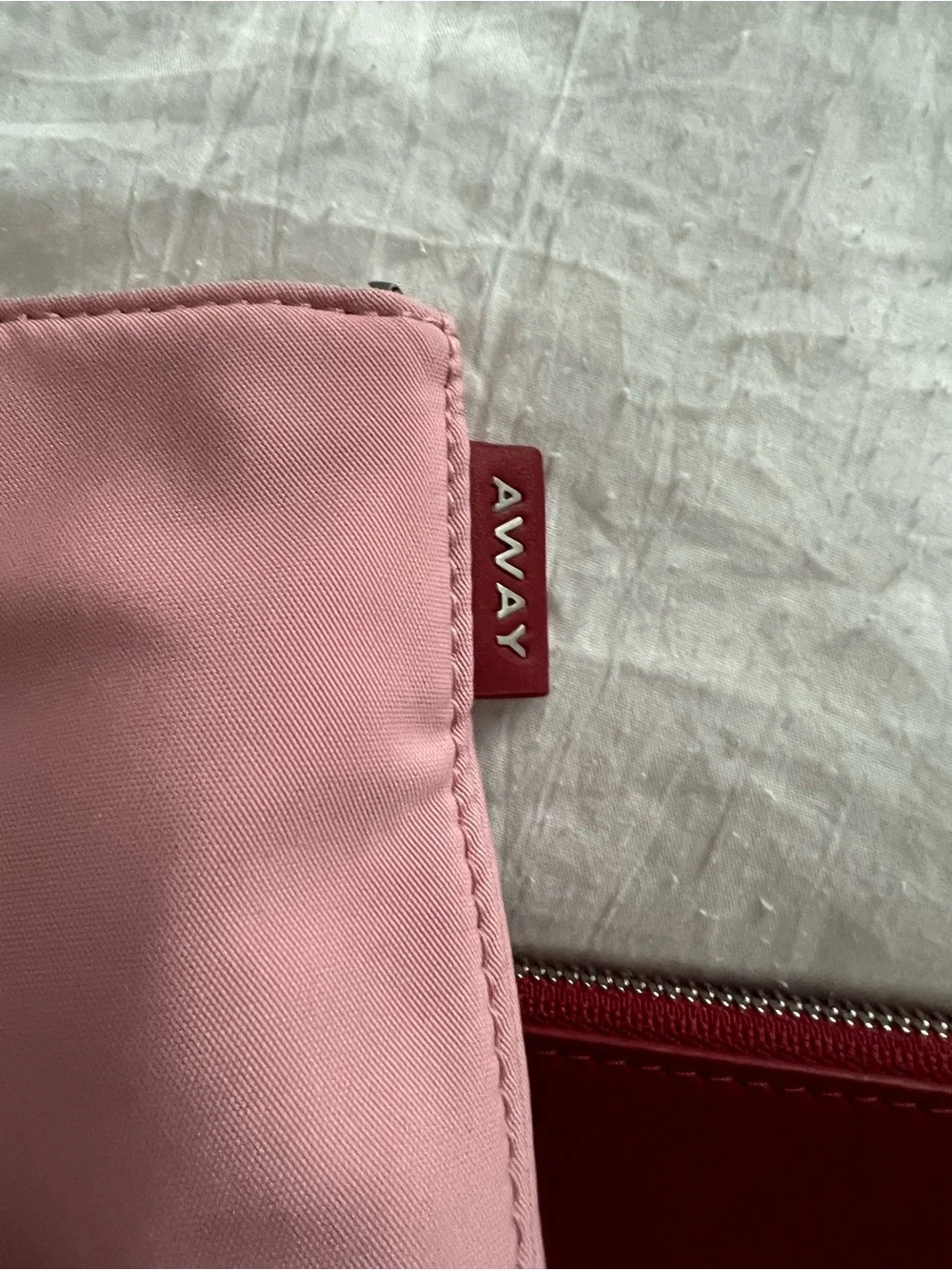 Away Pink and Red Double Pouch Set